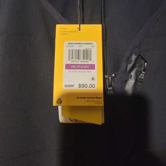 UNDER ARMOUR Men's UA STORM Steph Curry Utility Full-Zip Golf Vest Size 2XL - Picture 6 of 6